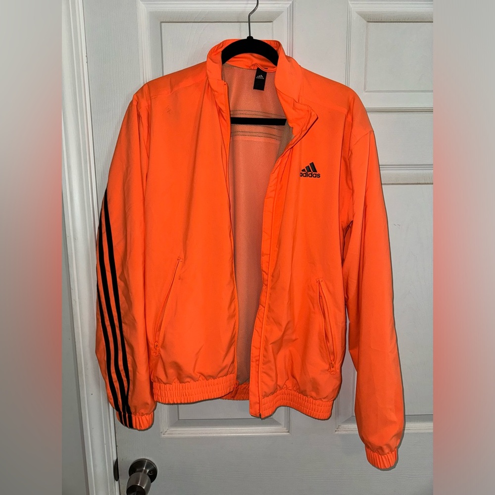 Adidas Men’s Orange Jacket - Size XS